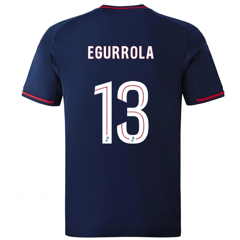 Danxen Men Damaris Egurrola #13 Navy Red Away Jersey 2025/26 T-Shirt