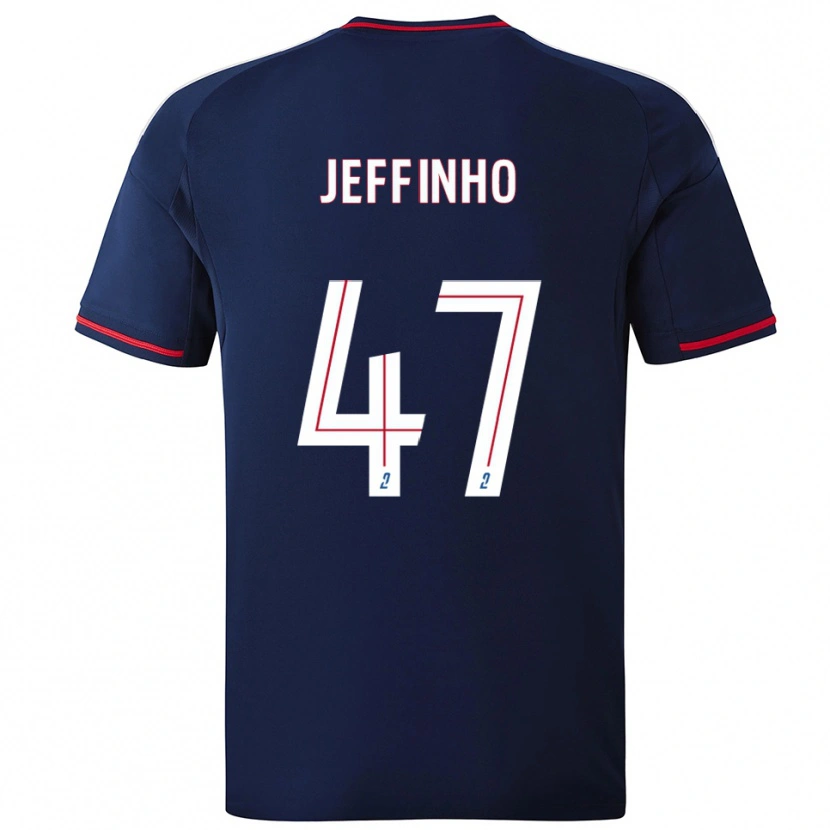 Danxen Men Jeffinho #47 Navy Red Away Jersey 2025/26 T-Shirt