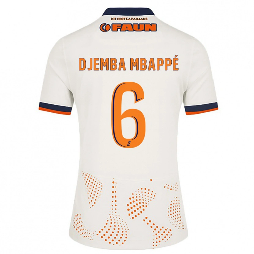 Danxen Men Yvan Djemba Mbappé #6 White Orange Away Jersey 2025/26 T-Shirt