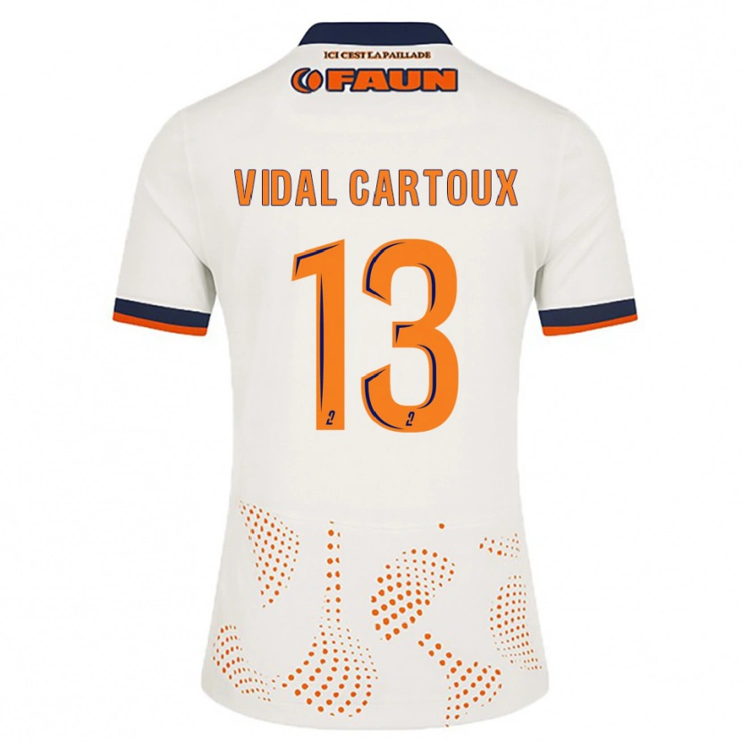 Danxen Men Noah Vidal-Cartoux #13 White Orange Away Jersey 2025/26 T-Shirt