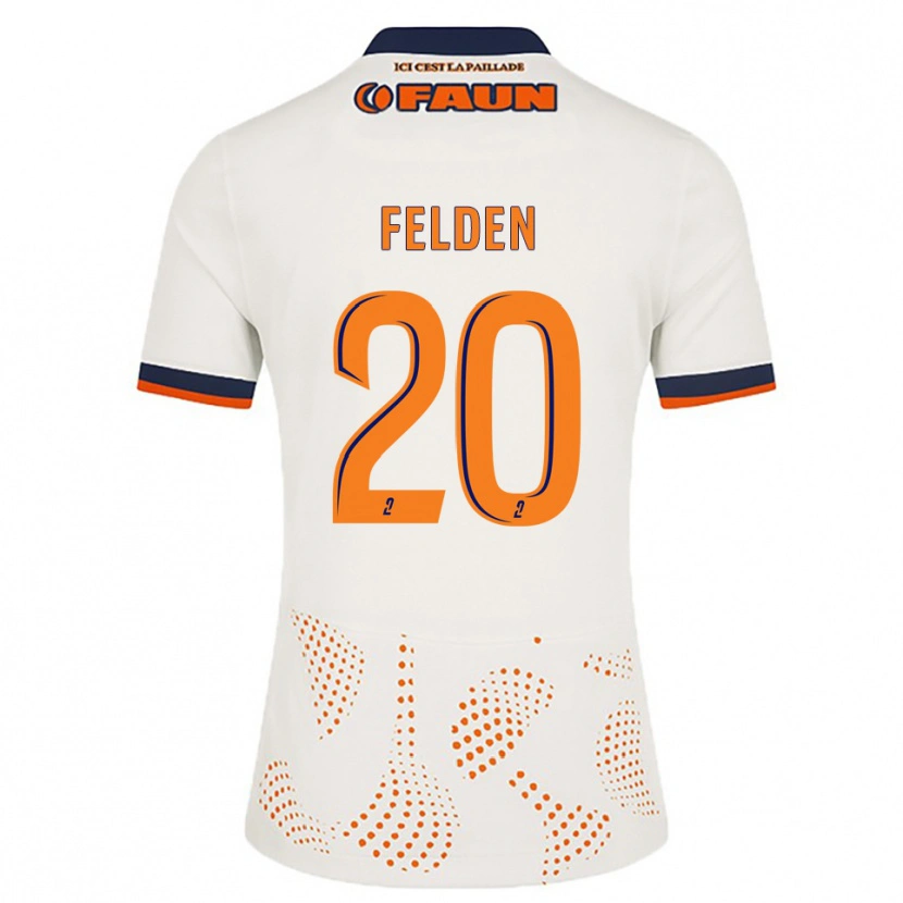Danxen Men Agathe Felden #20 White Orange Away Jersey 2025/26 T-Shirt