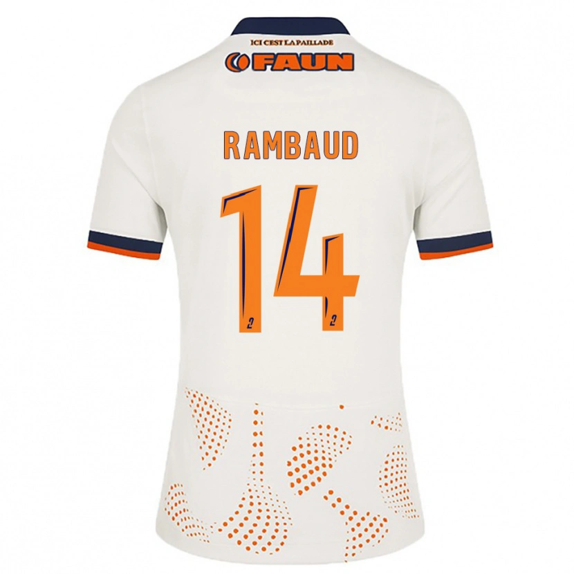 Danxen Men Elisa Rambaud #14 White Orange Away Jersey 2025/26 T-Shirt