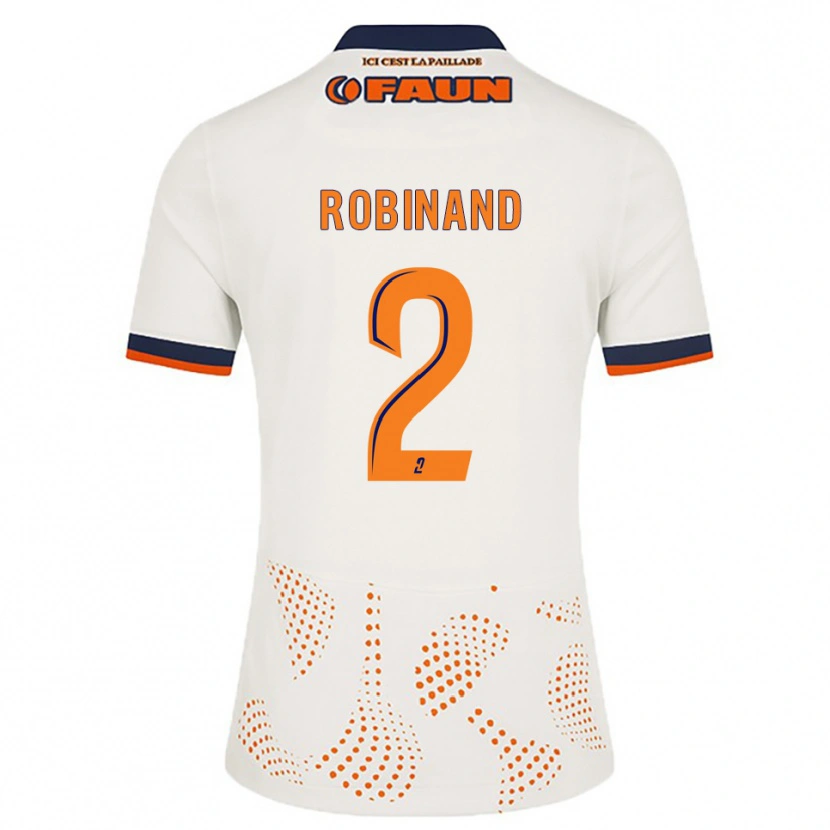 Danxen Men Mathis Robinand #2 White Orange Away Jersey 2025/26 T-Shirt