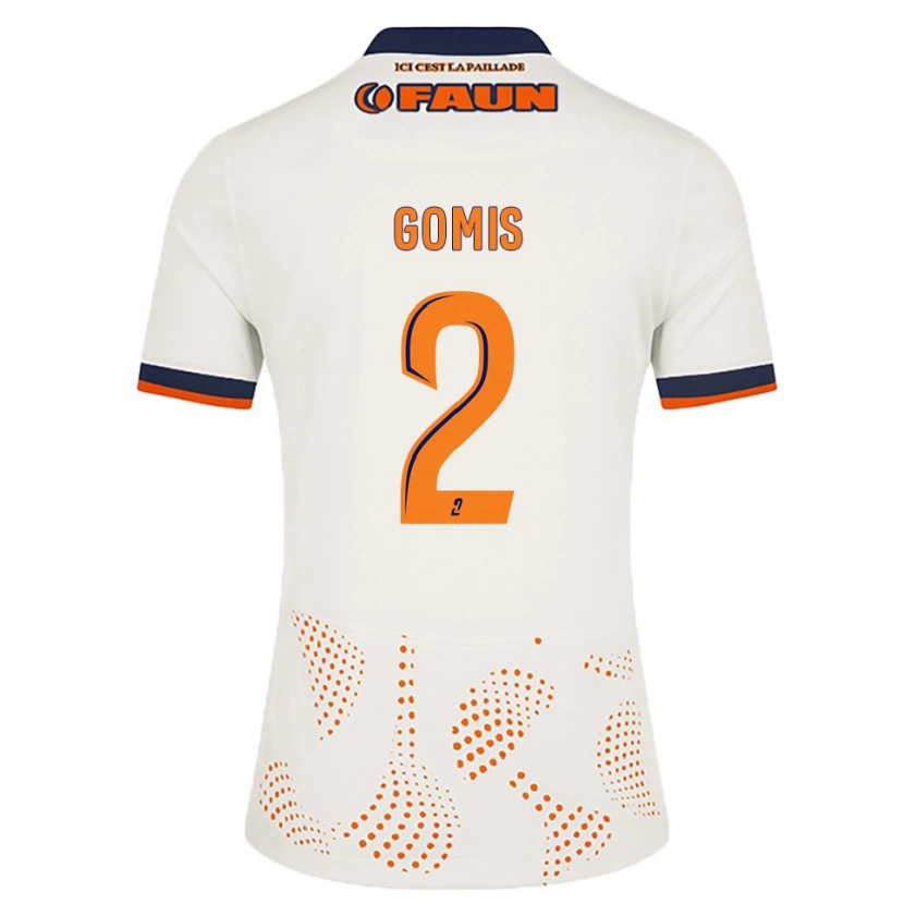 Danxen Men Kabissan Gomis #2 White Orange Away Jersey 2025/26 T-Shirt