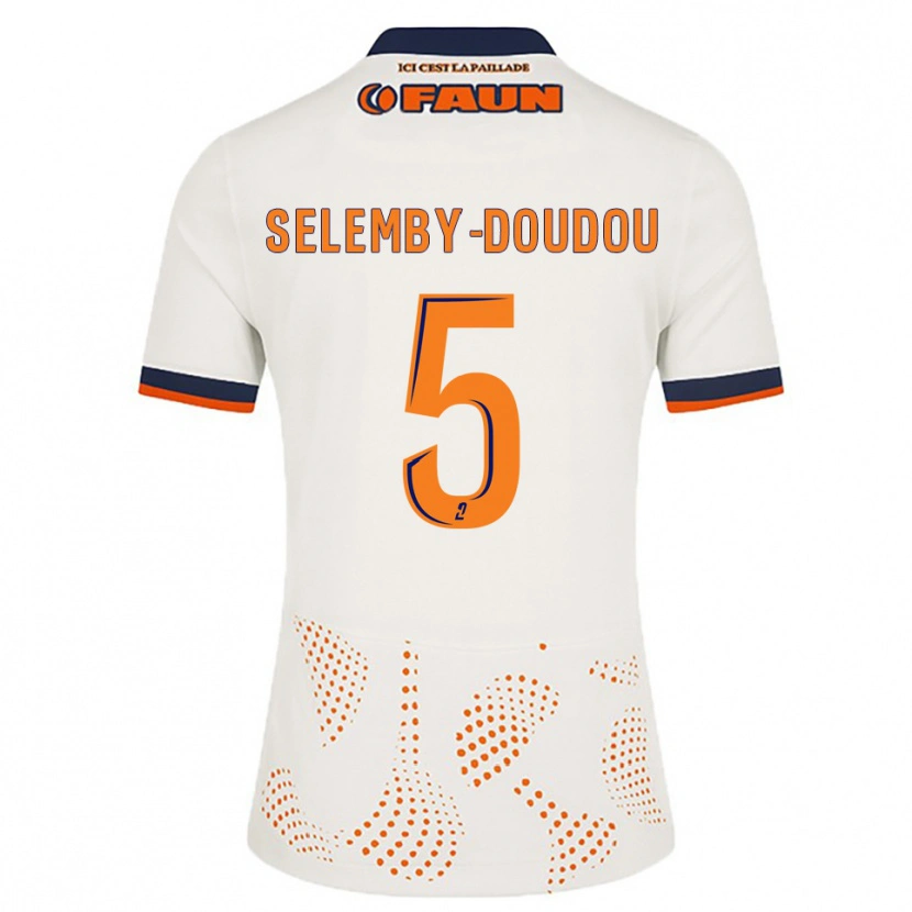 Danxen Men Basile Selemby-Doudou #5 White Orange Away Jersey 2025/26 T-Shirt