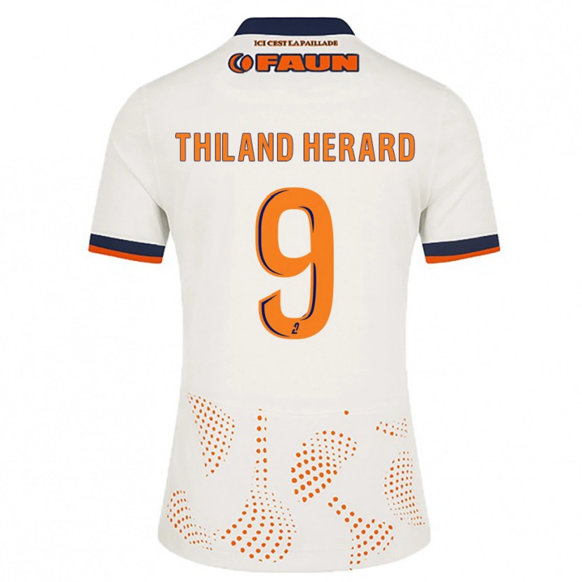 Danxen Men Robin Thiland-Herard #9 White Orange Away Jersey 2025/26 T-Shirt
