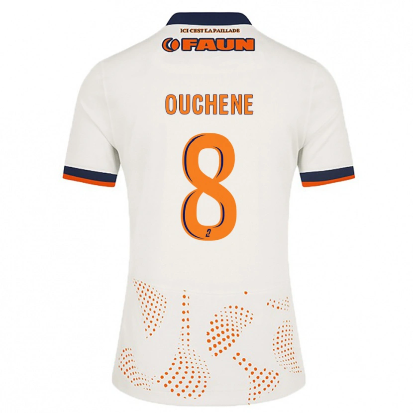 Danxen Men Sonia Ouchene #8 White Orange Away Jersey 2025/26 T-Shirt