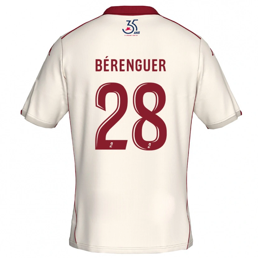 Danxen Men Camille Bérenguer #28 White Burgundy Away Jersey 2025/26 T-Shirt