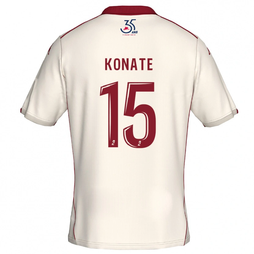 Danxen Men Cheick Oumar Konaté #15 White Burgundy Away Jersey 2025/26 T-Shirt