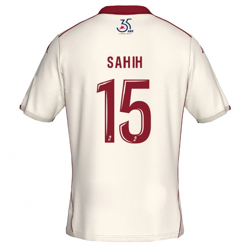 Danxen Men Yanis Sahih #15 White Burgundy Away Jersey 2025/26 T-Shirt