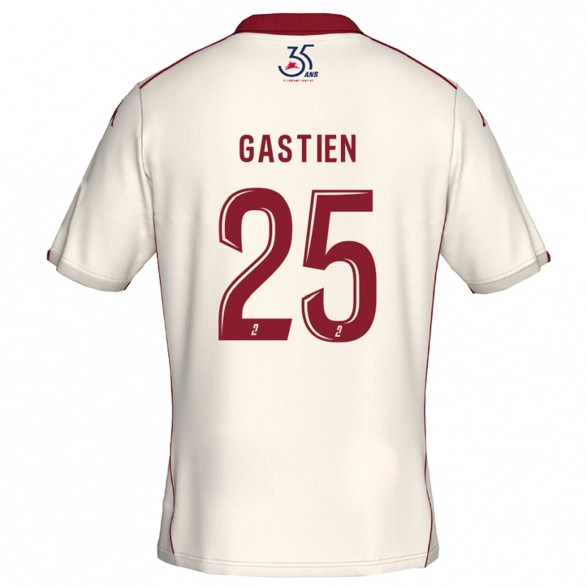 Danxen Men Johan Gastien #25 White Burgundy Away Jersey 2025/26 T-Shirt