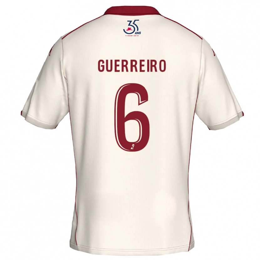 Danxen Men Mattéo Guerreiro #6 White Burgundy Away Jersey 2025/26 T-Shirt