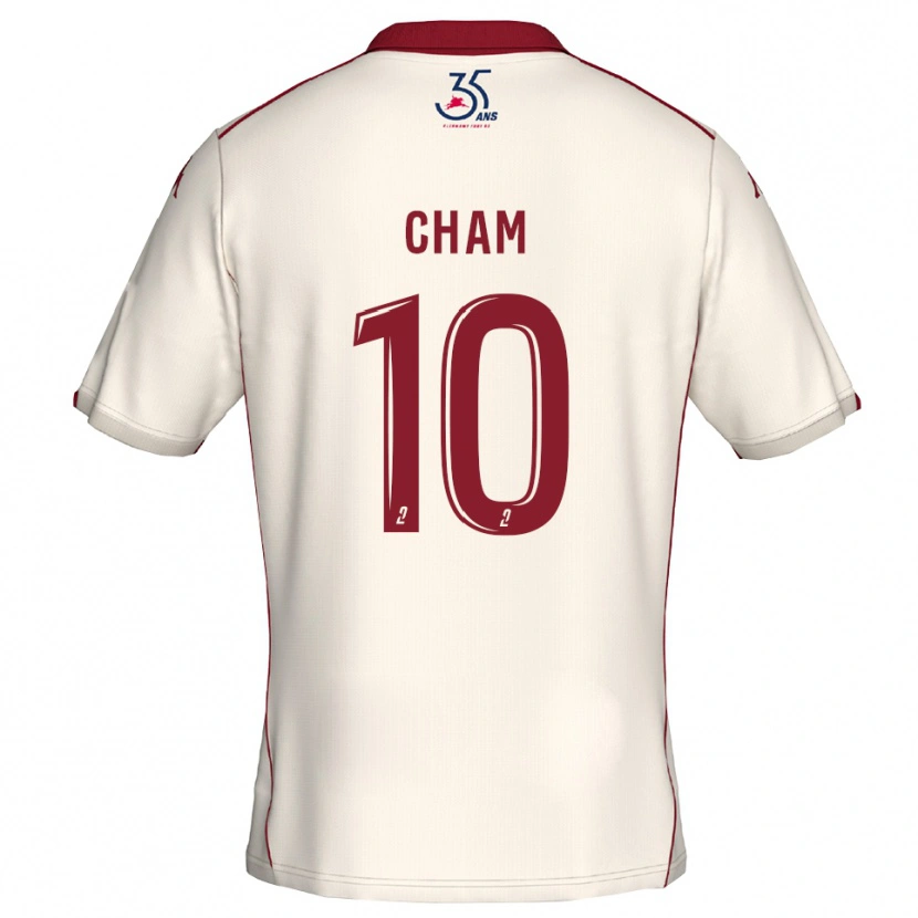 Danxen Men Muhammed Cham #10 White Burgundy Away Jersey 2025/26 T-Shirt