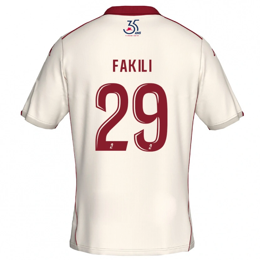 Danxen Men Ilhan Fakili #29 White Burgundy Away Jersey 2025/26 T-Shirt