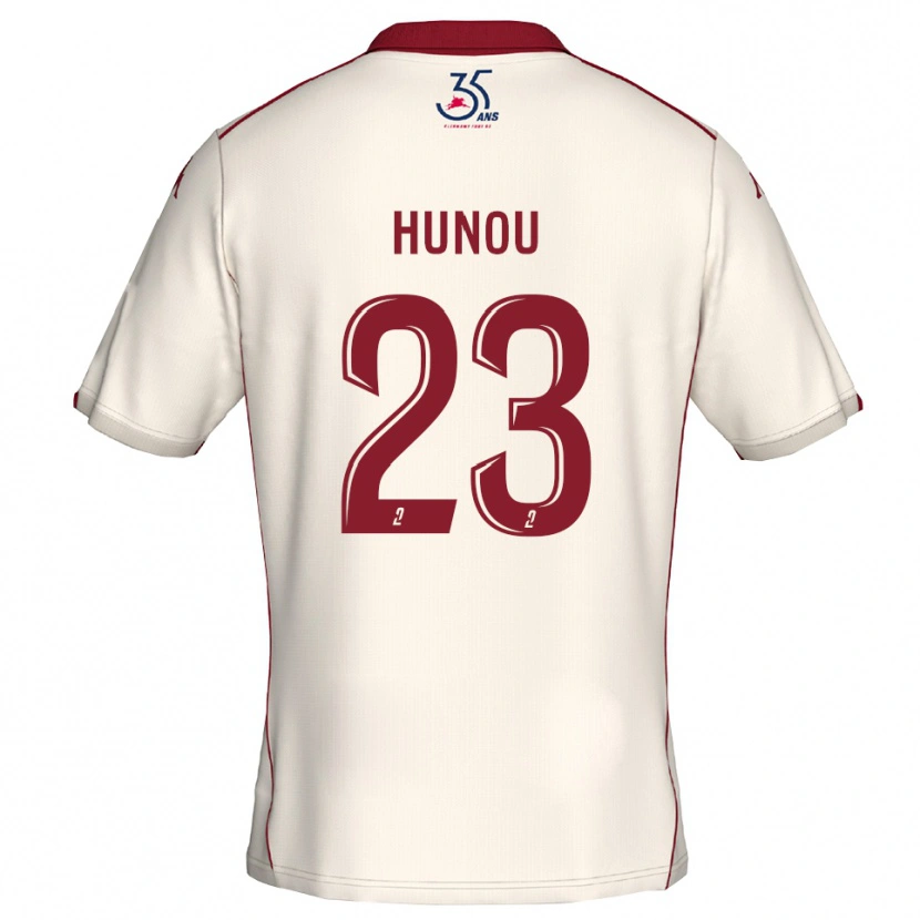 Danxen Men Adrien Hunou #23 White Burgundy Away Jersey 2025/26 T-Shirt