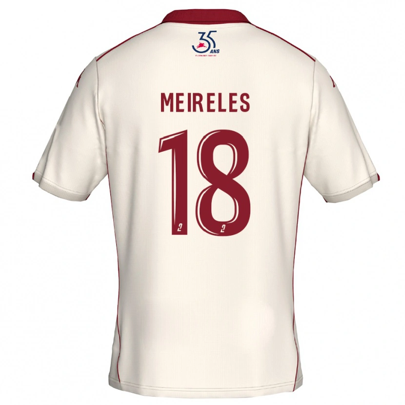 Danxen Men Andreia Meireles #18 White Burgundy Away Jersey 2025/26 T-Shirt