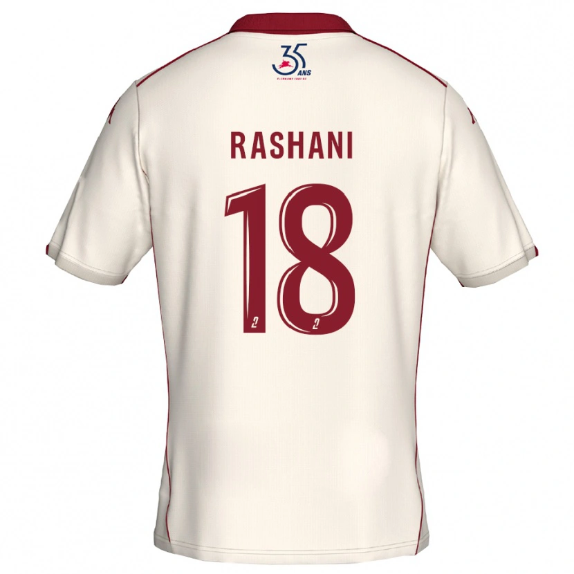 Danxen Men Elbasan Rashani #18 White Burgundy Away Jersey 2025/26 T-Shirt