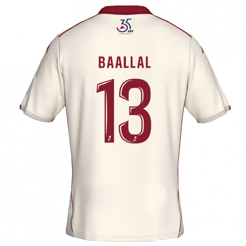 Danxen Men Abdellah Baallal #13 White Burgundy Away Jersey 2025/26 T-Shirt