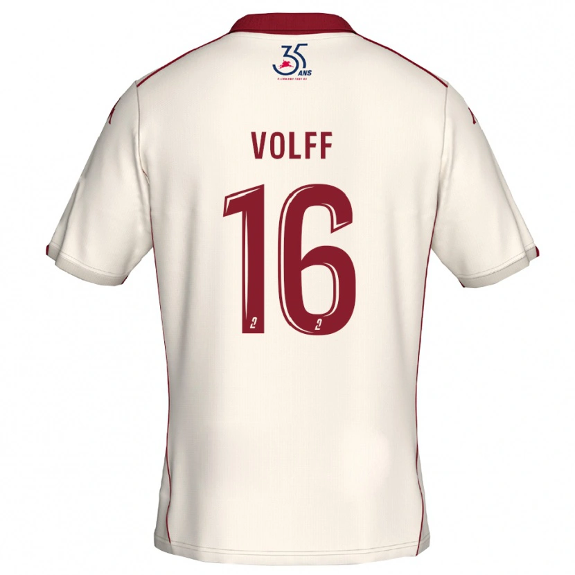 Danxen Men Émilie Volff #16 White Burgundy Away Jersey 2025/26 T-Shirt
