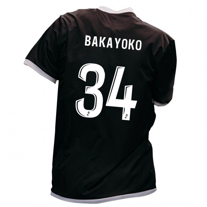 Danxen Men Siaka Bakayoko #34 Black Gold Away Jersey 2025/26 T-Shirt