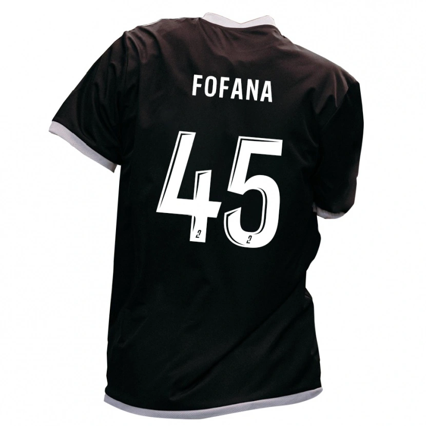 Danxen Men Ibrahim Fofana #45 Black Gold Away Jersey 2025/26 T-Shirt
