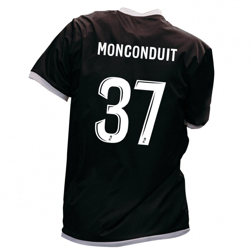 Danxen Men Thomas Monconduit #37 Black Gold Away Jersey 2025/26 T-Shirt