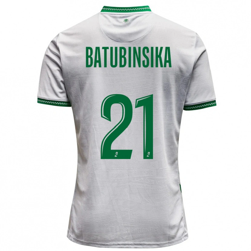 Danxen Men Dylan Batubinsika #21 White Green Away Jersey 2025/26 T-Shirt