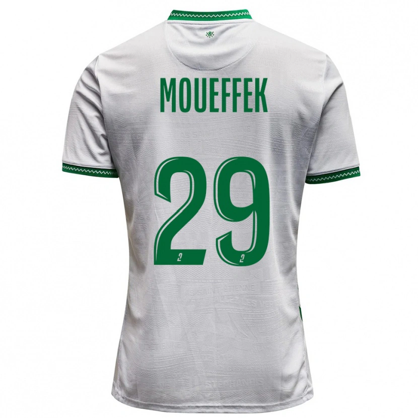 Danxen Men Aïmen Moueffek #29 White Green Away Jersey 2025/26 T-Shirt