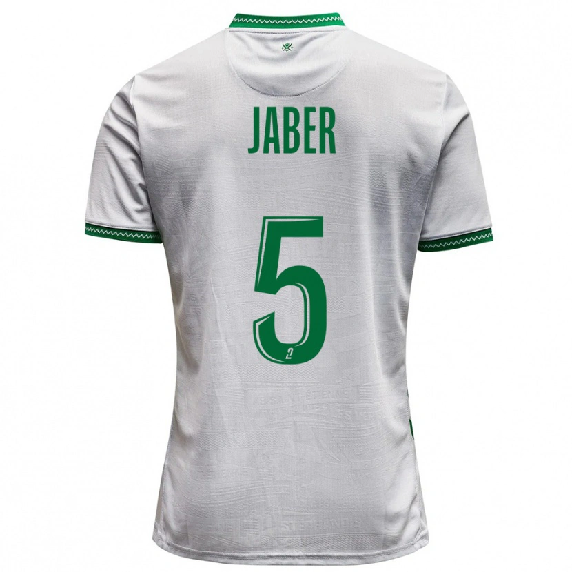 Danxen Men Mahmoud Jaber #5 White Green Away Jersey 2025/26 T-Shirt