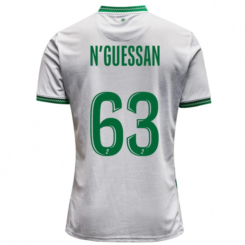 Danxen Men Djylian N'guessan #63 White Green Away Jersey 2025/26 T-Shirt