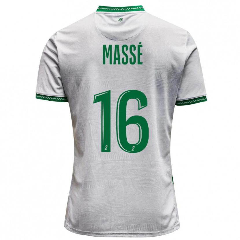 Danxen Men Maël Massé #16 White Green Away Jersey 2025/26 T-Shirt