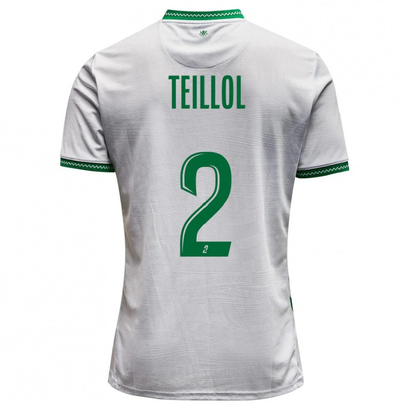 Danxen Men Tom Teillol #2 White Green Away Jersey 2025/26 T-Shirt