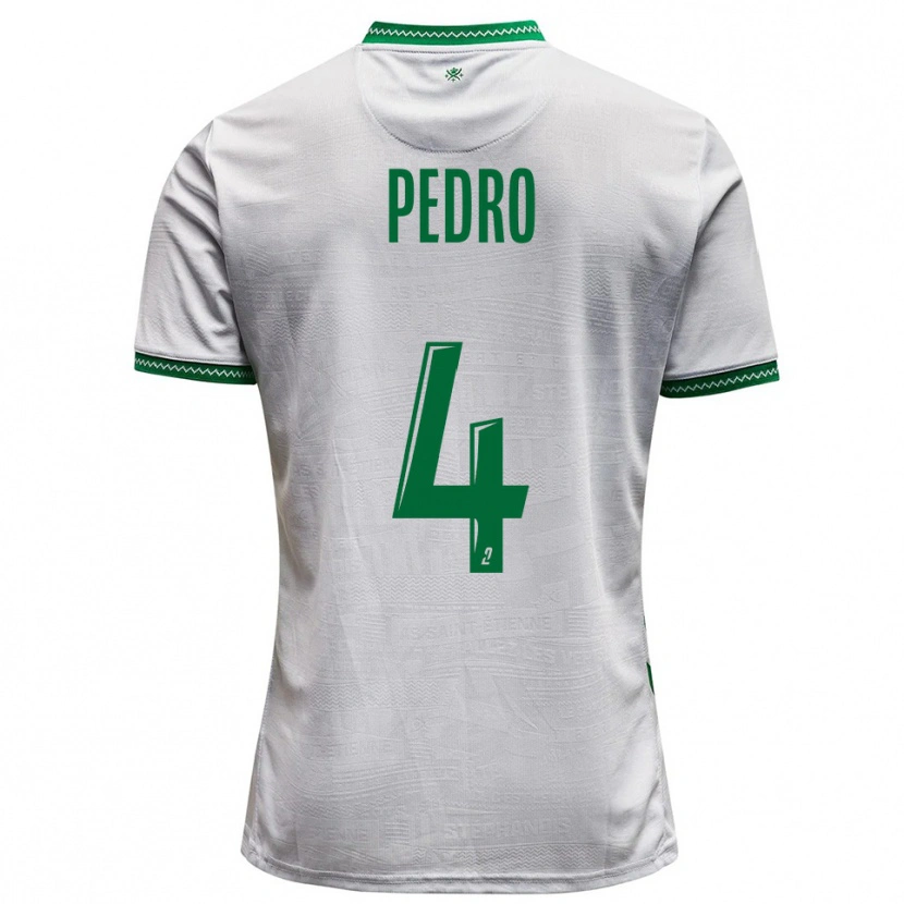 Danxen Men Kévin Pedro #4 White Green Away Jersey 2025/26 T-Shirt