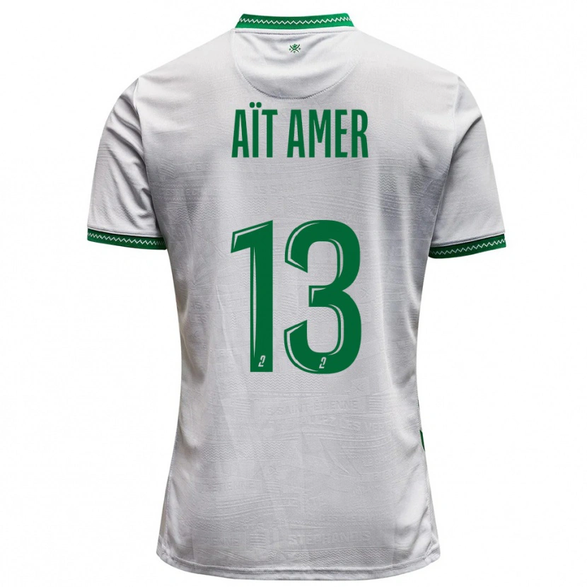 Danxen Men Rayan Aït Amer #13 White Green Away Jersey 2025/26 T-Shirt