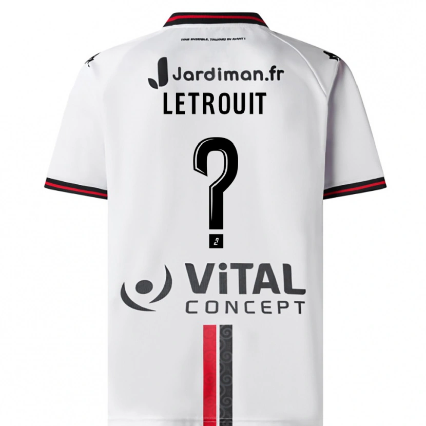 Danxen Men Evan Letrouit #0 White Red Away Jersey 2025/26 T-Shirt