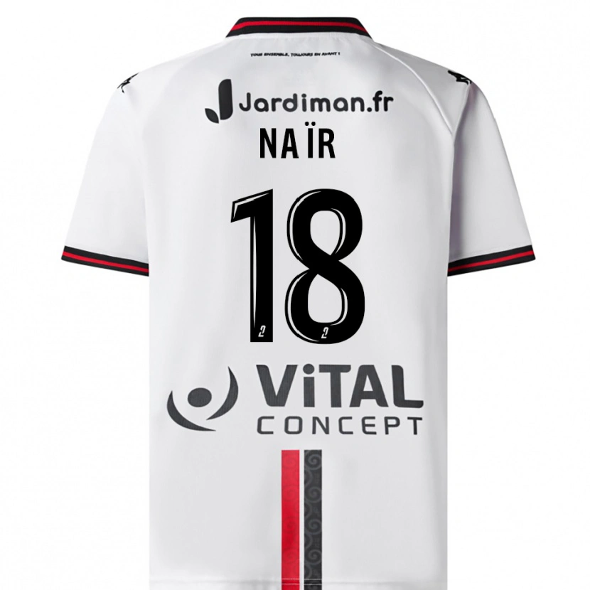 Danxen Men Sohaib Naïr #18 White Red Away Jersey 2025/26 T-Shirt