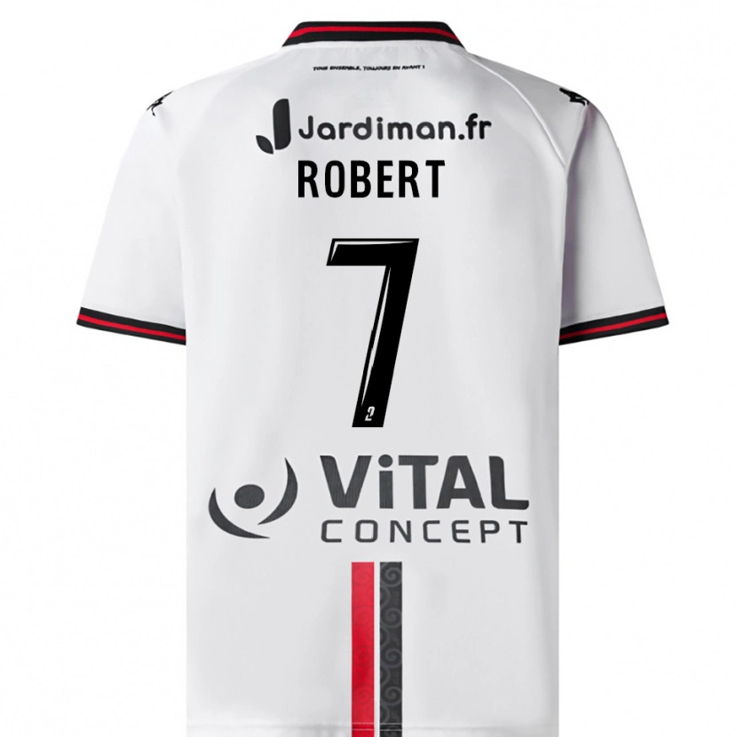 Danxen Men Faustine Robert #7 White Red Away Jersey 2025/26 T-Shirt