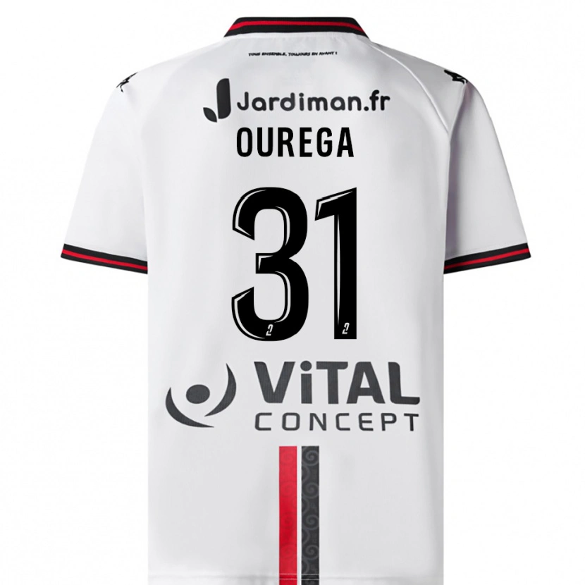 Danxen Men Dylan Ourega #31 White Red Away Jersey 2025/26 T-Shirt