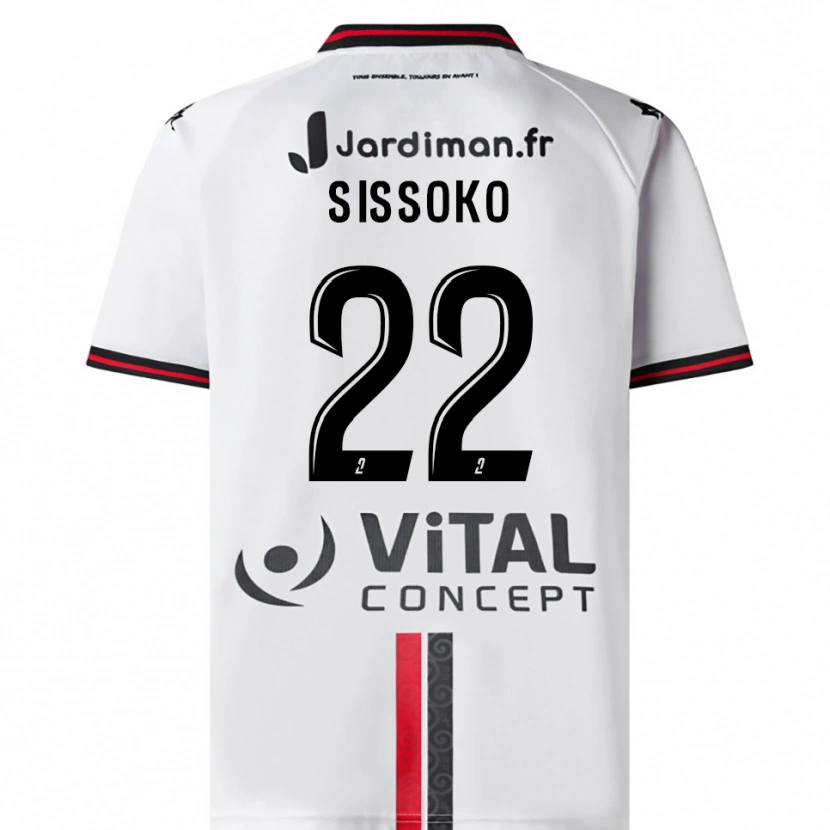 Danxen Men Alpha Sissoko #22 White Red Away Jersey 2025/26 T-Shirt