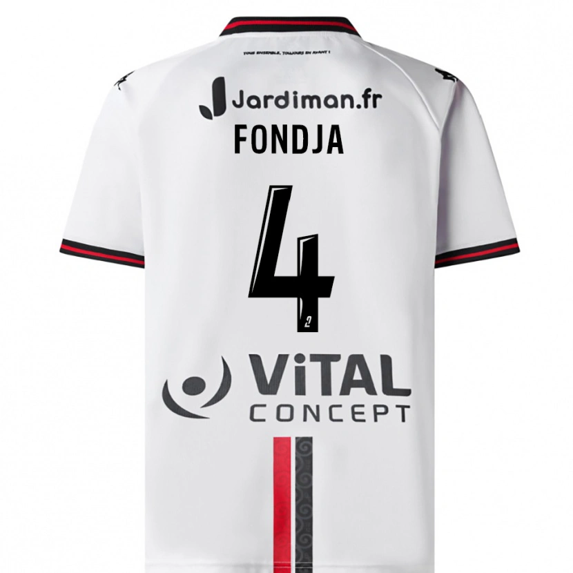 Danxen Men Nathan Fondja #4 White Red Away Jersey 2025/26 T-Shirt