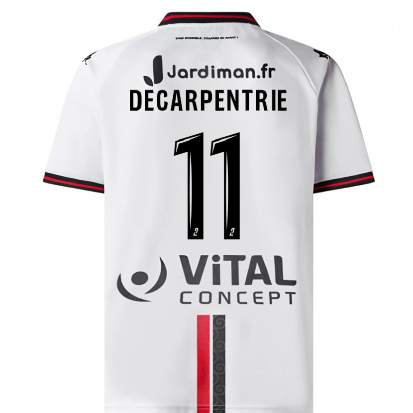 Danxen Men Salatiel Decarpentrie #11 White Red Away Jersey 2025/26 T-Shirt