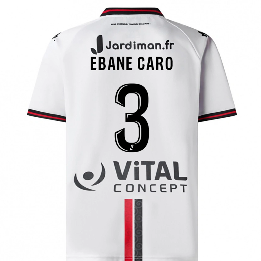 Danxen Men Noa Ebane Caro #3 White Red Away Jersey 2025/26 T-Shirt