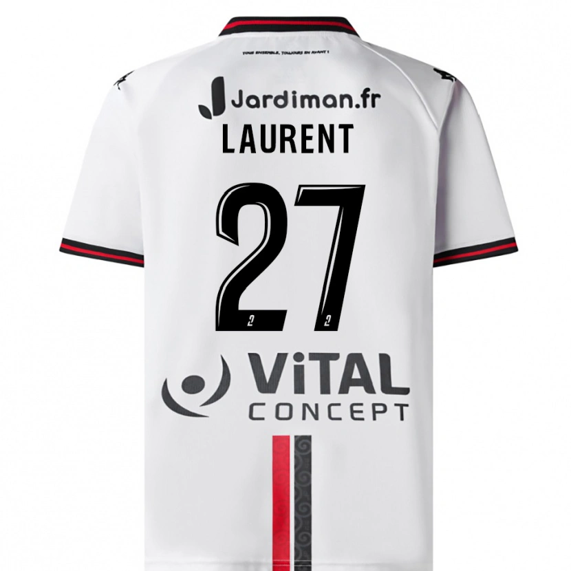 Danxen Men Emelyne Laurent #27 White Red Away Jersey 2025/26 T-Shirt