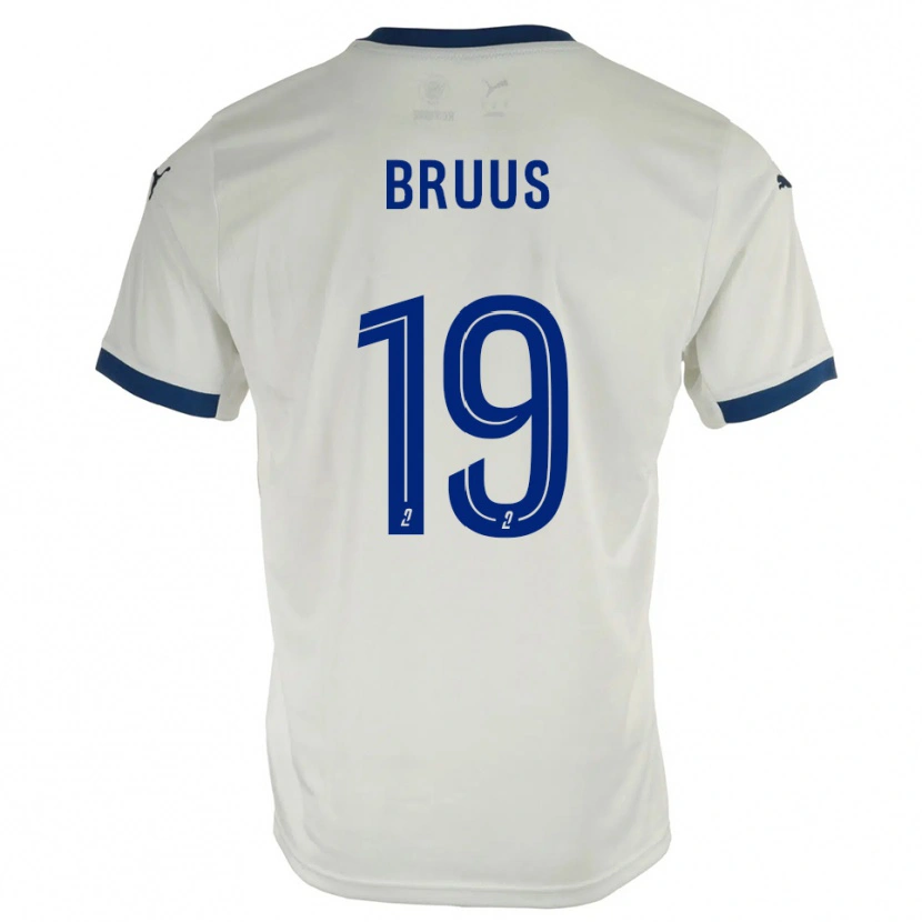 Danxen Men Andreas Bruus #19 White Blue Away Jersey 2025/26 T-Shirt
