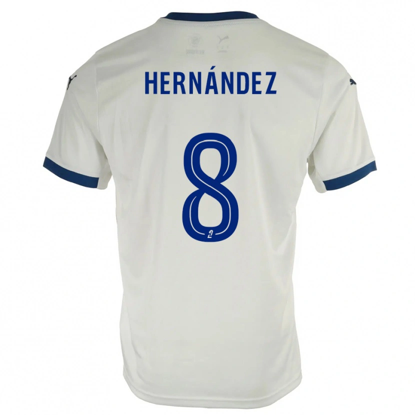 Danxen Men Pablo Hernandez #8 White Blue Away Jersey 2025/26 T-Shirt