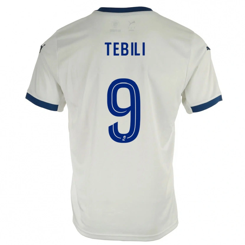 Danxen Men David Tebili #9 White Blue Away Jersey 2025/26 T-Shirt
