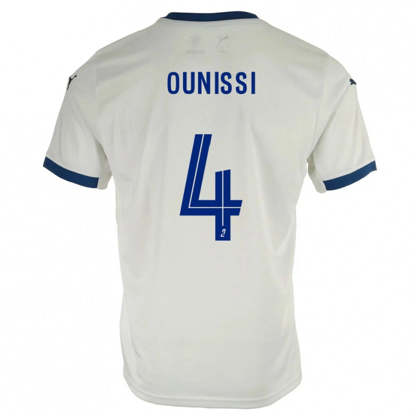Danxen Men Ilian Ounissi #4 White Blue Away Jersey 2025/26 T-Shirt