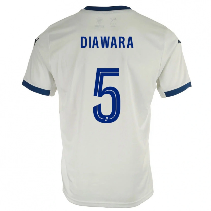 Danxen Men Sankhoun Diawara #5 White Blue Away Jersey 2025/26 T-Shirt