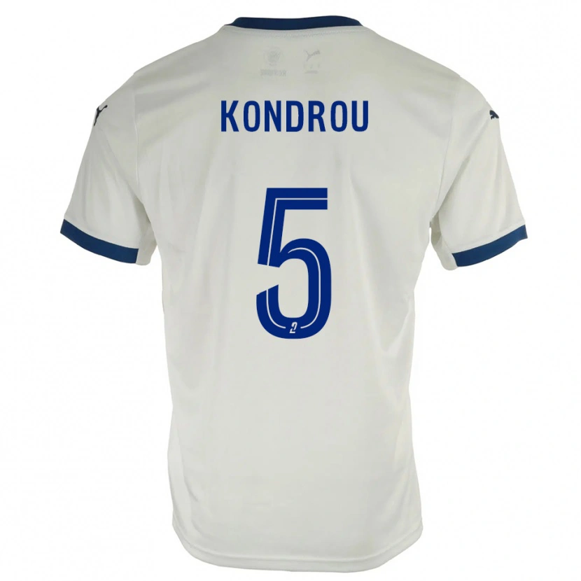 Danxen Men David Kondrou #5 White Blue Away Jersey 2025/26 T-Shirt