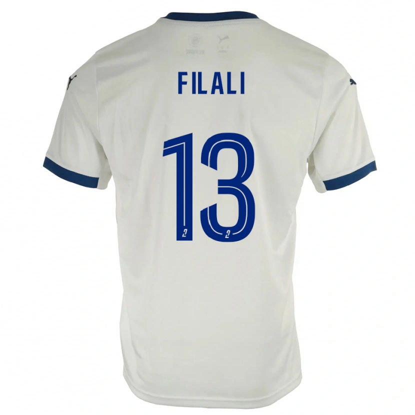 Danxen Men Saad Filali #13 White Blue Away Jersey 2025/26 T-Shirt